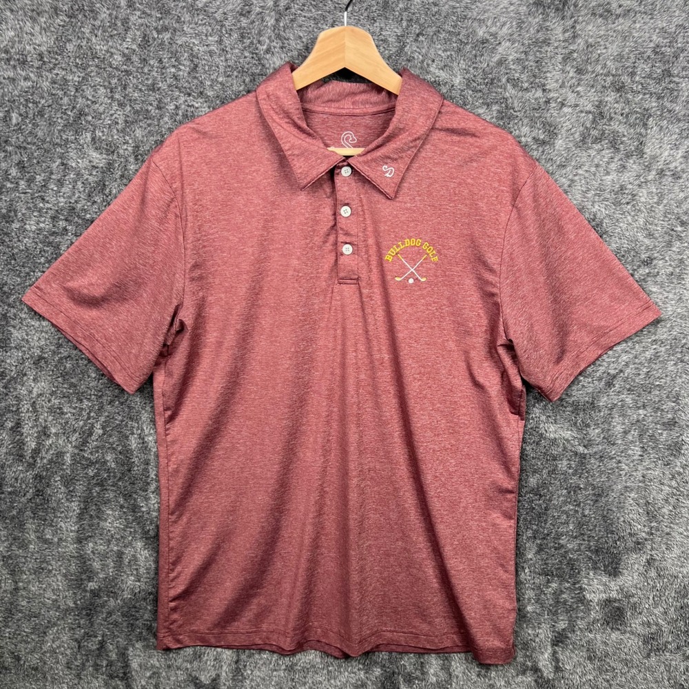 Swannies Duluth Bulldogs Golf Polo Shirt Mens Large Athletic Performance